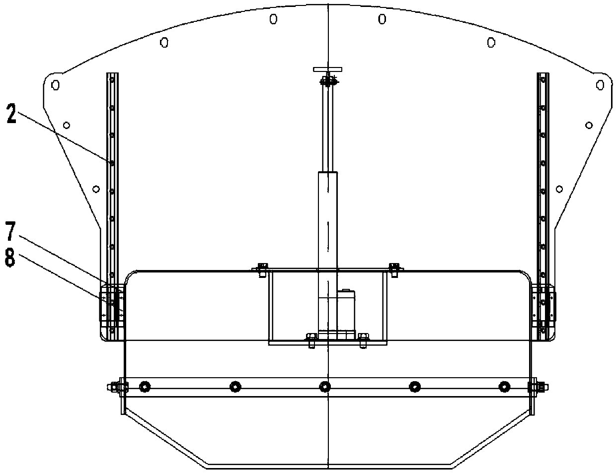 Automatic ascending and descending tail sealing device