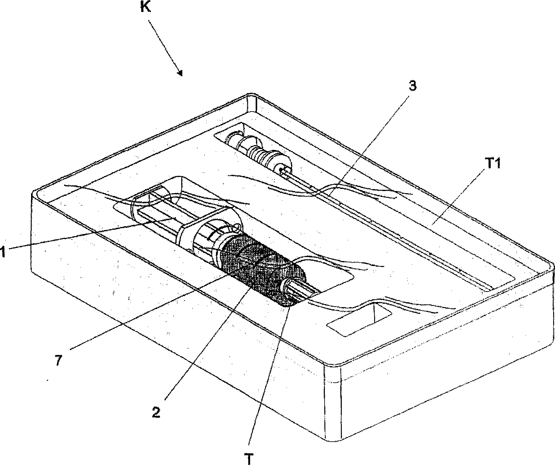 Sterile kit containing silicone gel for stereotaxy