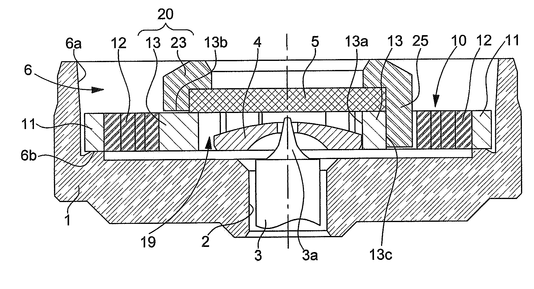 Shock absorber bearing for a timepiece