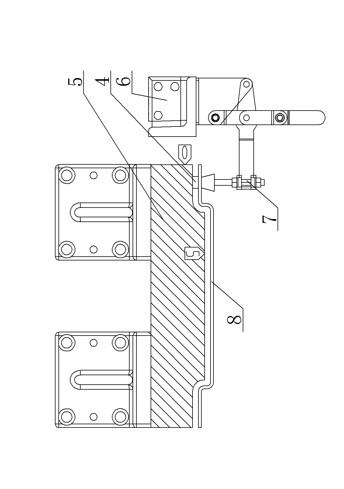 Detection tool structure of rear bumper assembly