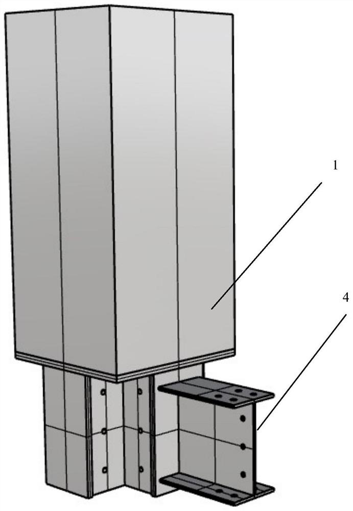 Multi-directional connection steel beam-column joint based on dry method connection