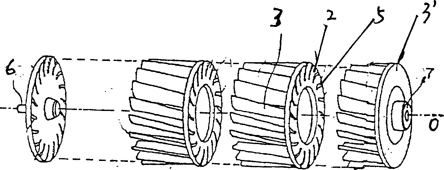 Transverse flow fan of indoor unit of air conditioner