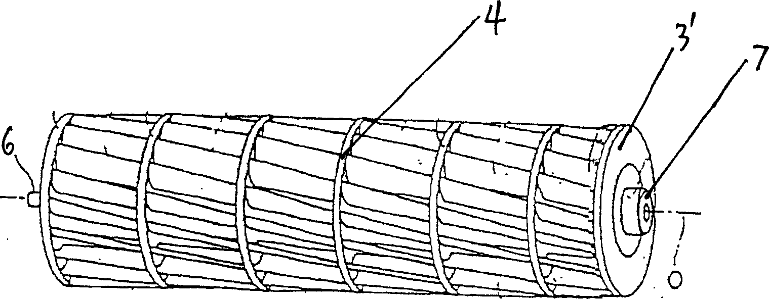 Transverse flow fan of indoor unit of air conditioner