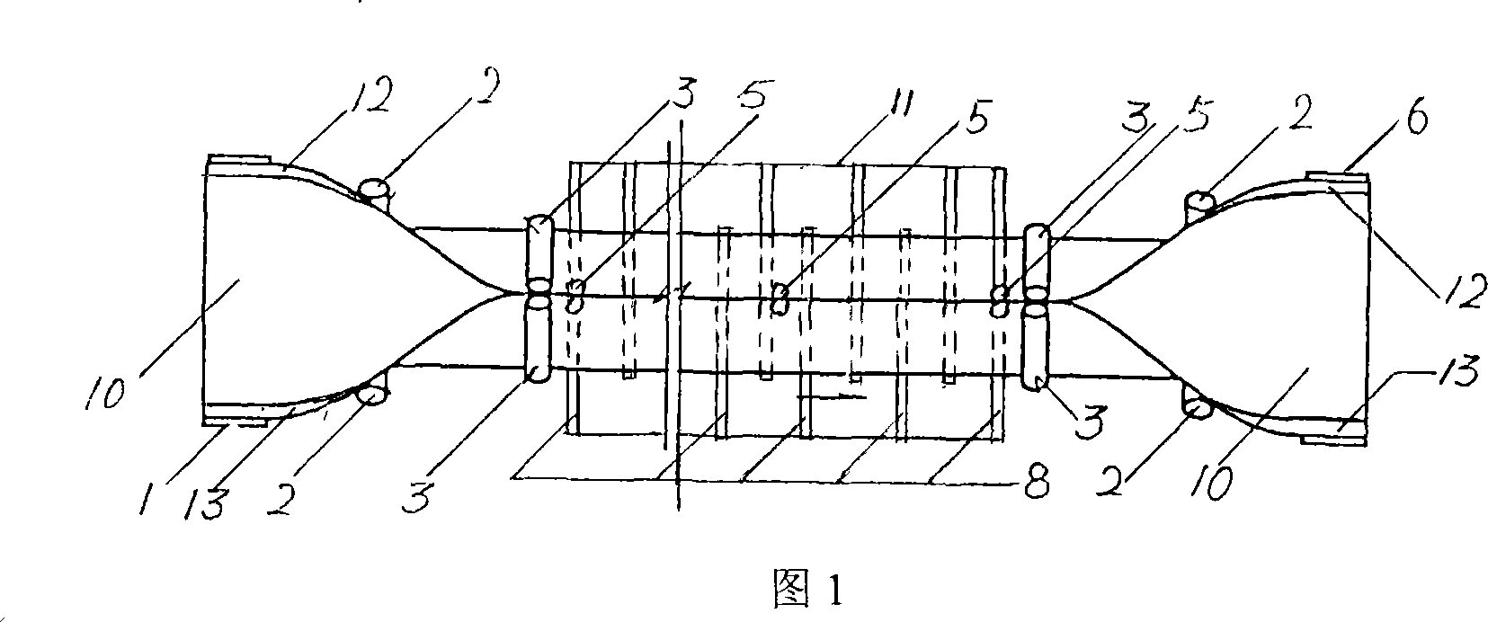 Edge-locking type tubular belt conveyer