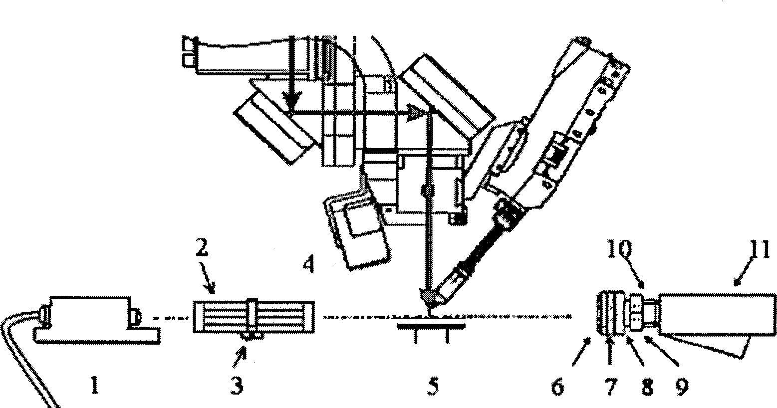 A photography system of the welding process of compound heat sources in the carbon dioxide laser-melting argon-arc welding