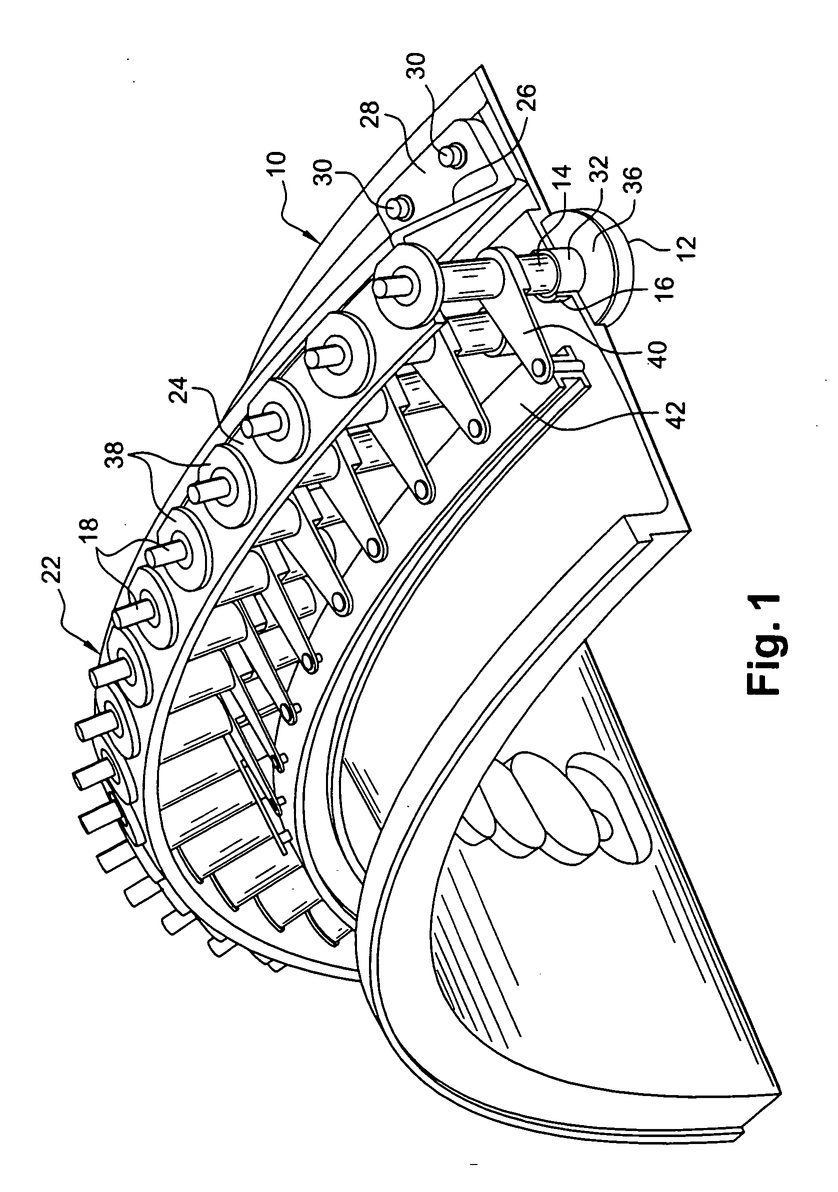 Device for pivotally guiding variable-pitch vanes in a turbomachine