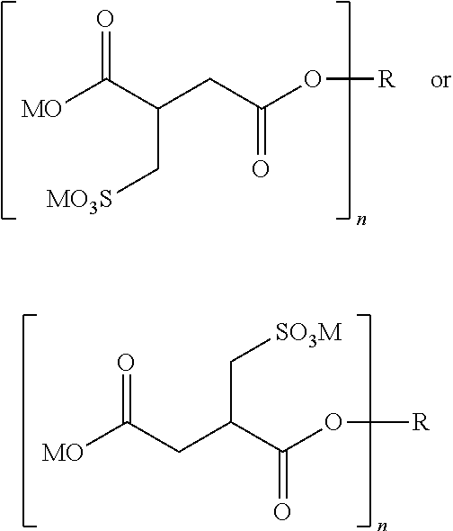 Sulfomethylsuccinates, process for making same and compositions containing same