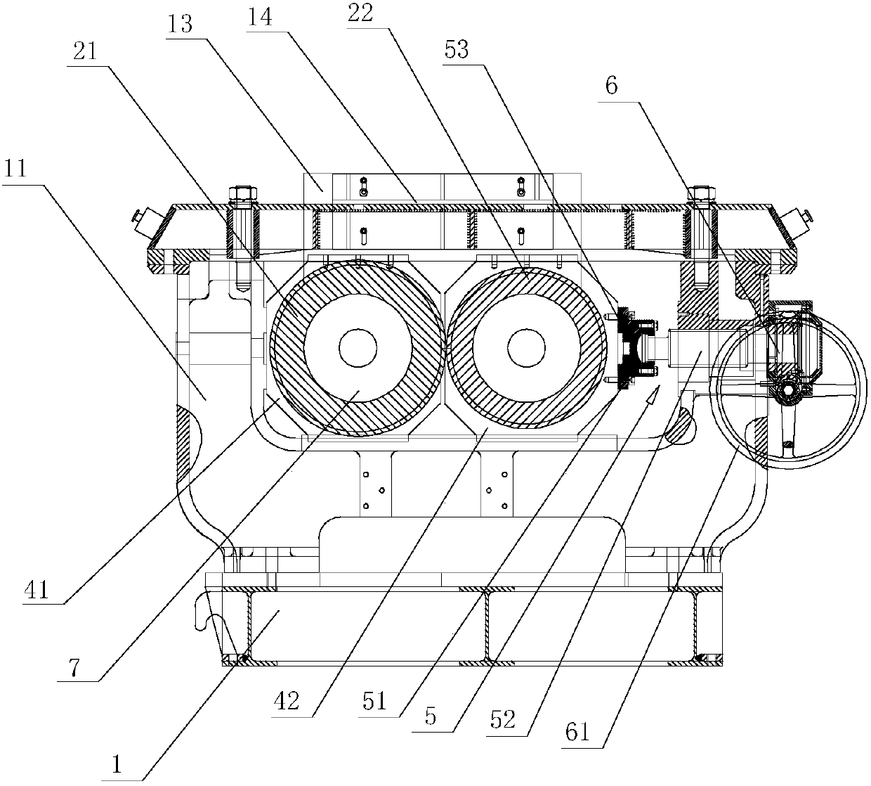 Efficient rubber crusher for waste and old tyres