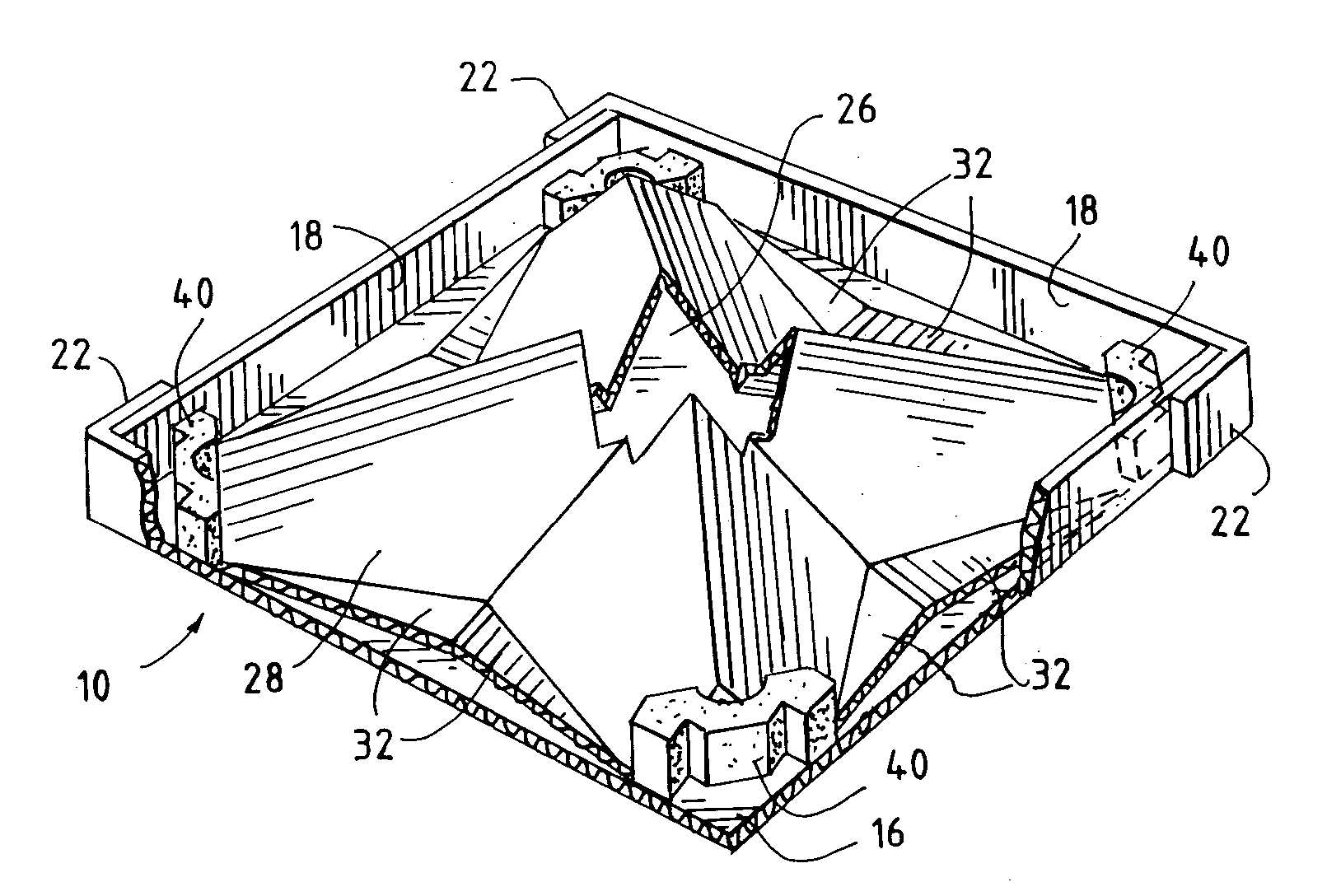 Washing machine base for securing a central mechanism