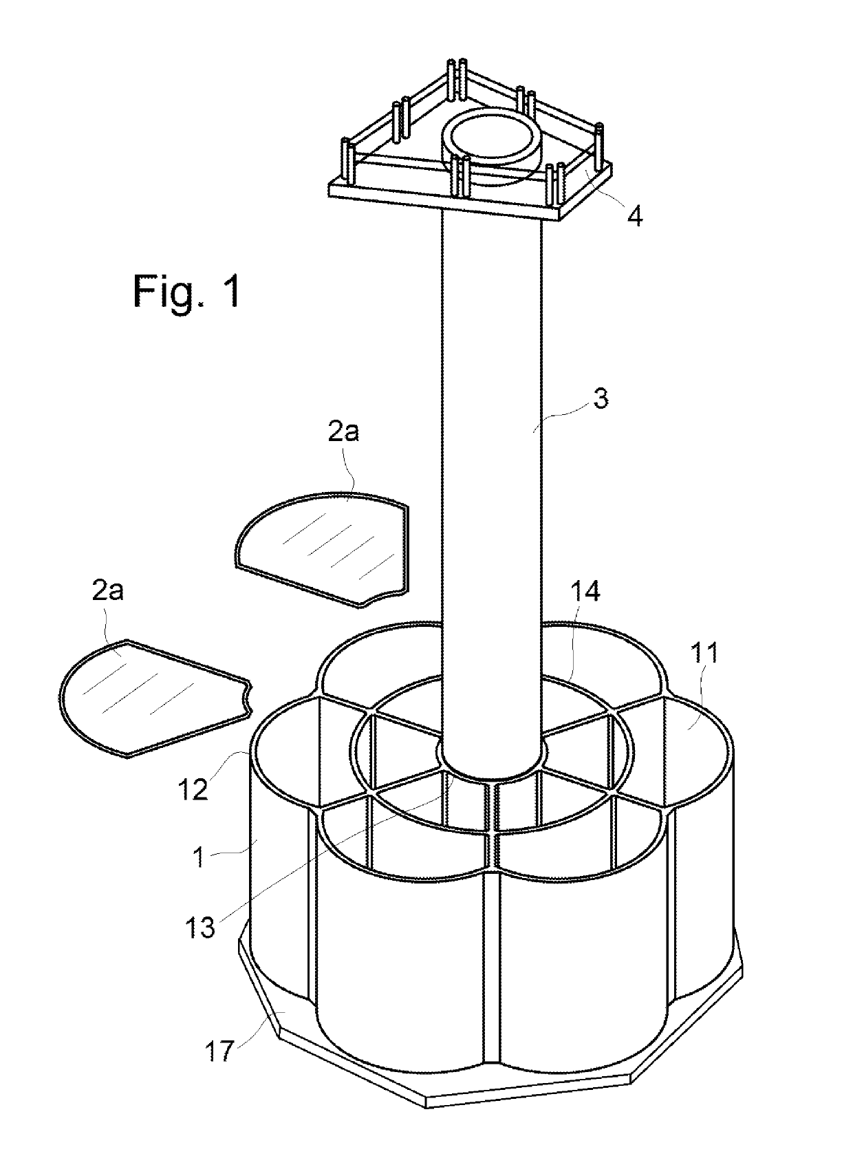 Gravity foundation for the installation of offshore wind turbines