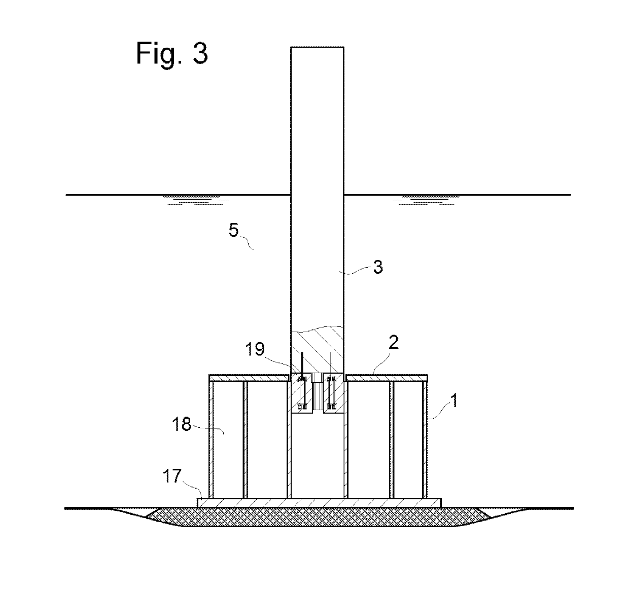 Gravity foundation for the installation of offshore wind turbines