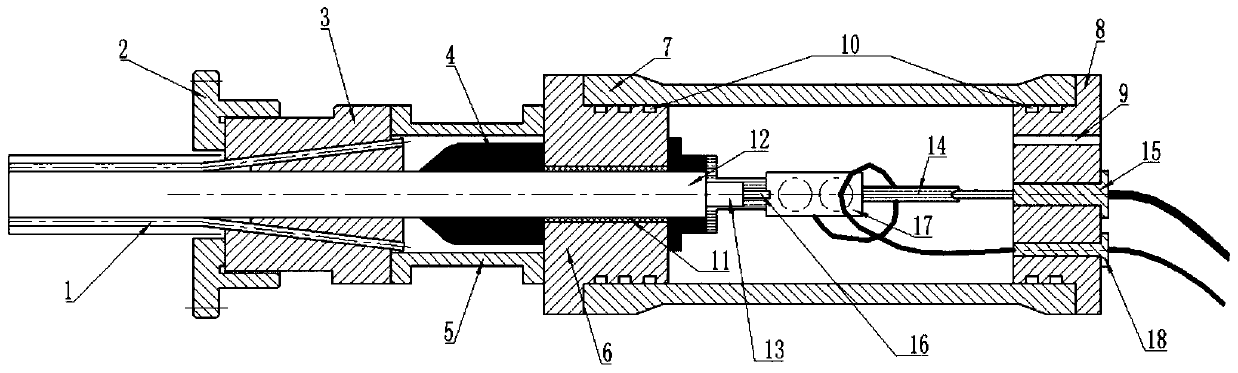 Pressure-balanced photoelectric separation device for main submarine base stations