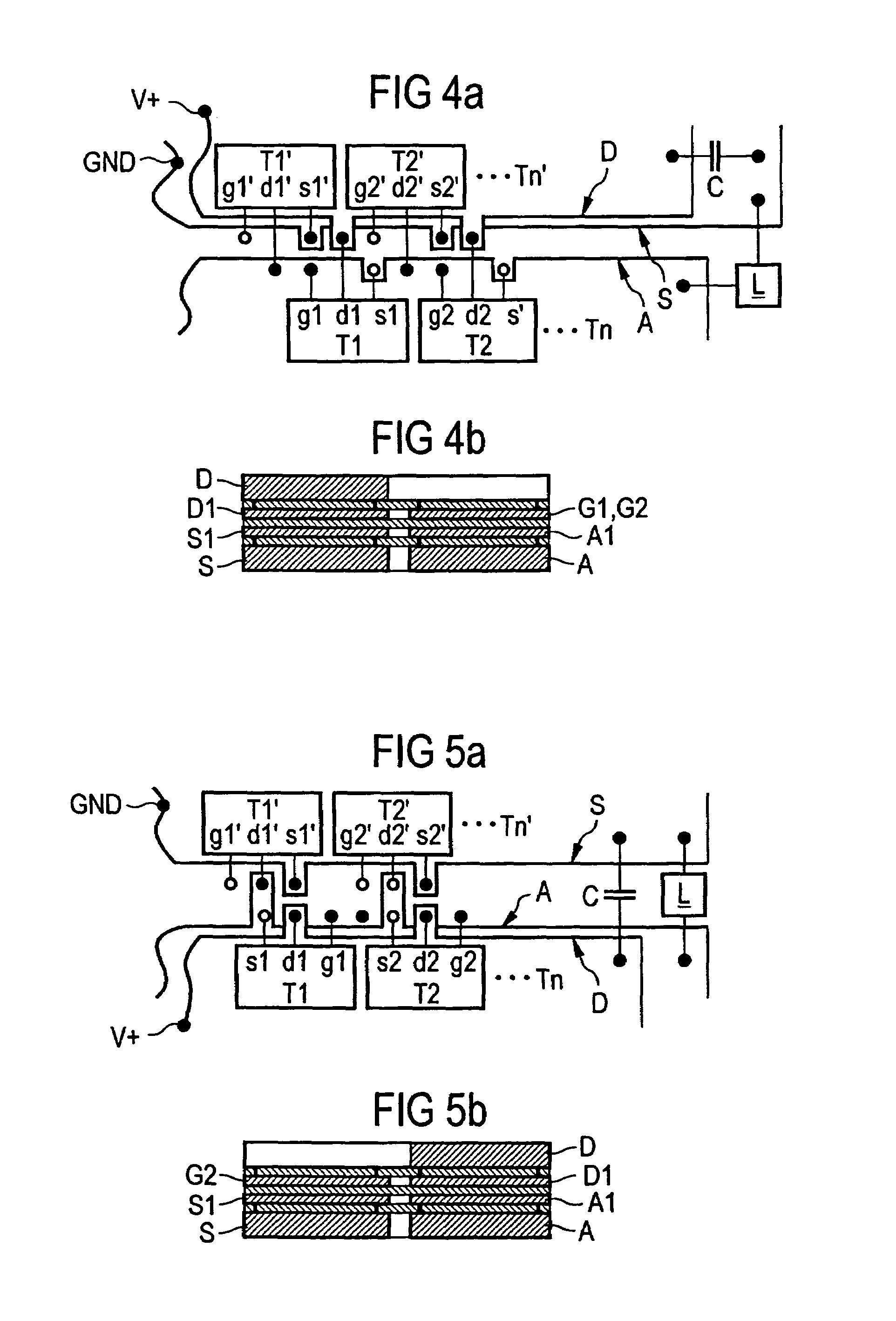 Circuit design for a circuit for switching currents