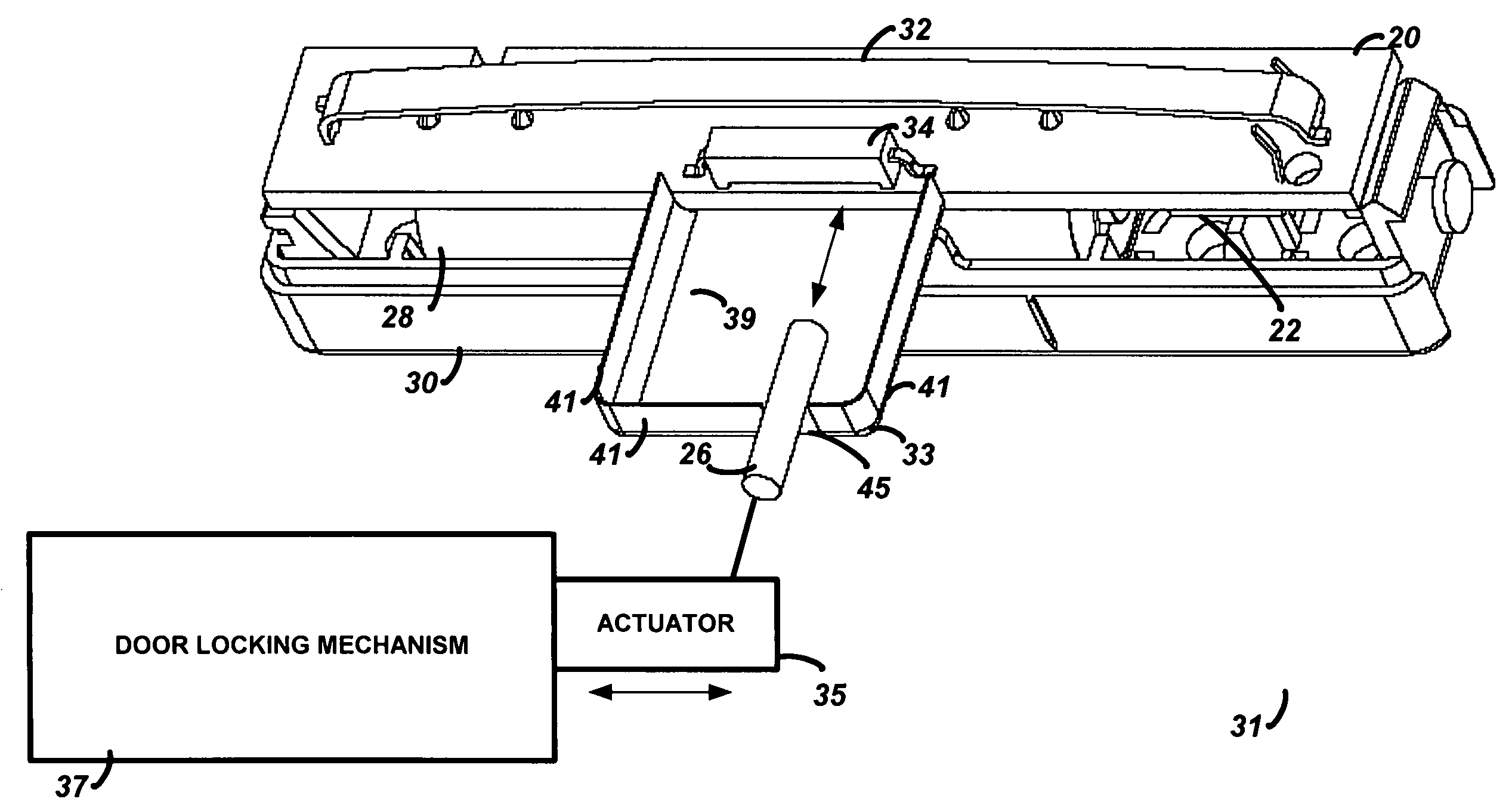 Magnetic security device for securing doors