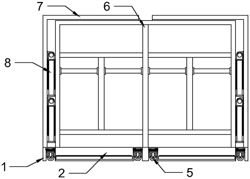 Base for intelligent furniture wardrobe