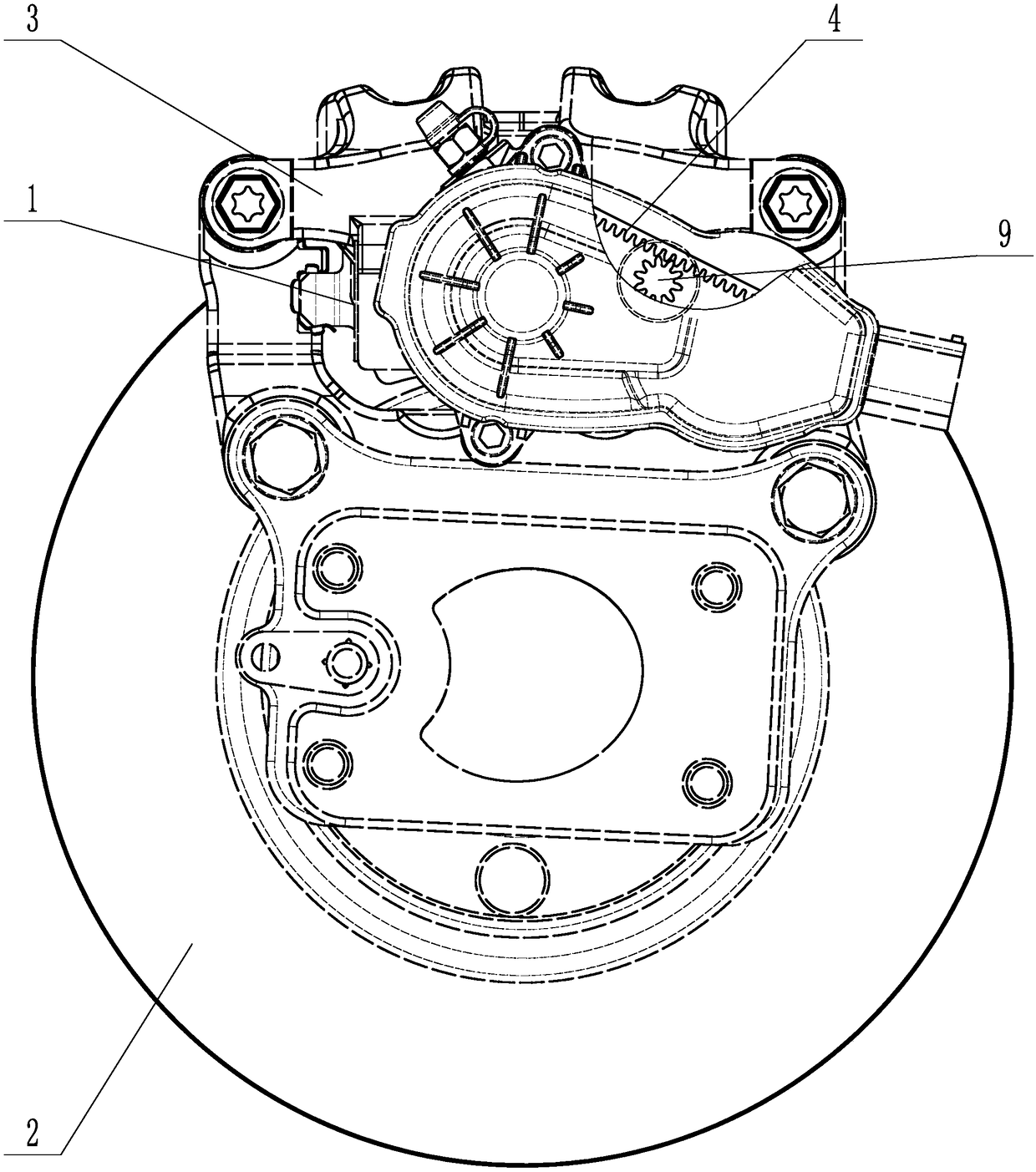 A gear-type EPB failure parking device