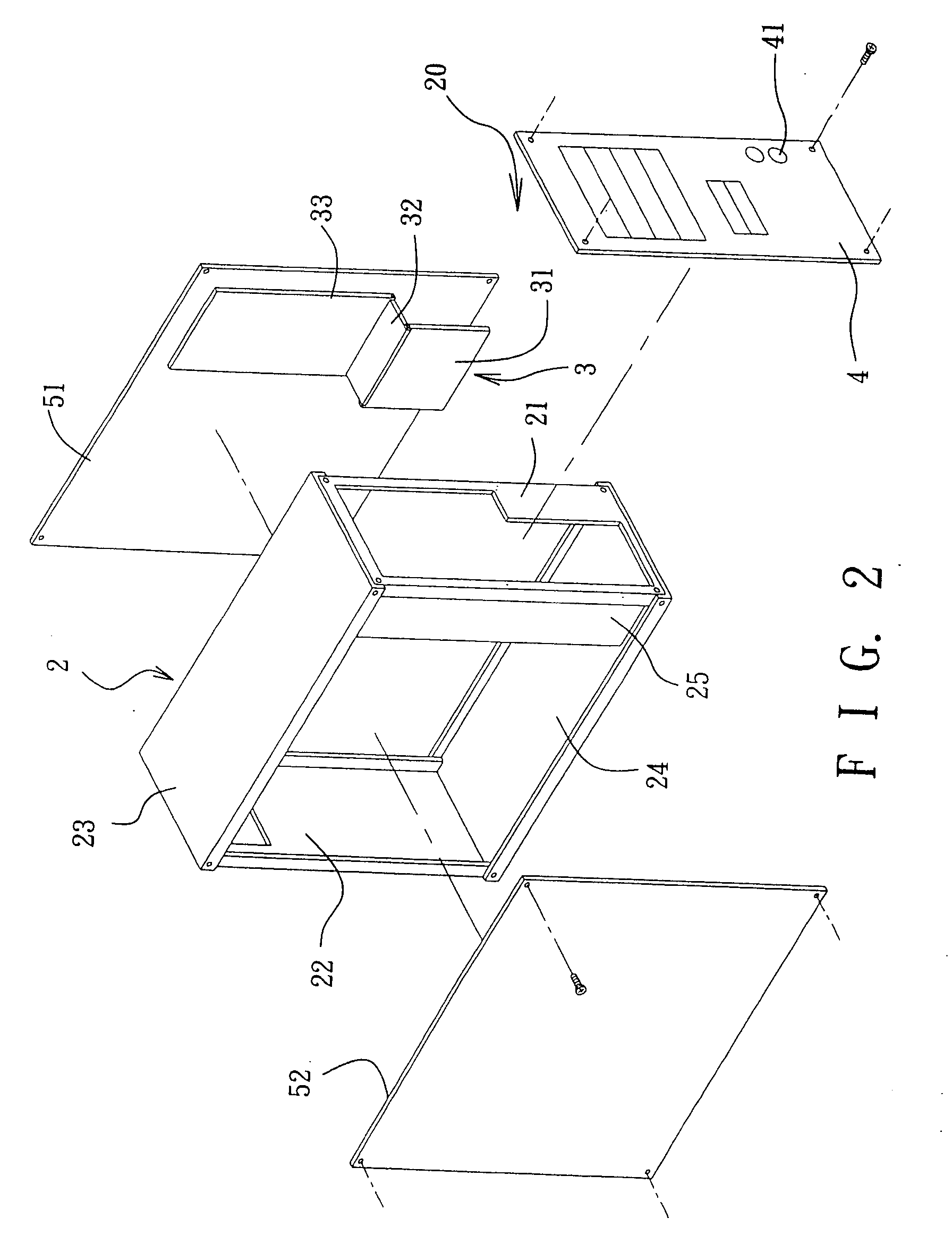 Foldable frame and a computer housing including the foldable frame