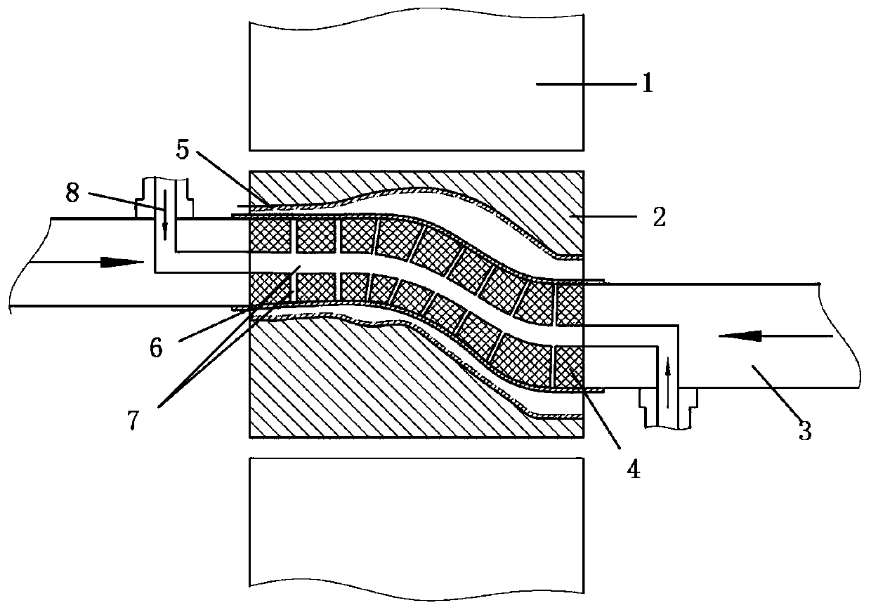 Complex curved surface component forming device and method on the basis of magnetorheological elastomers