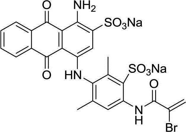 Method for preparing active dye for blue wool