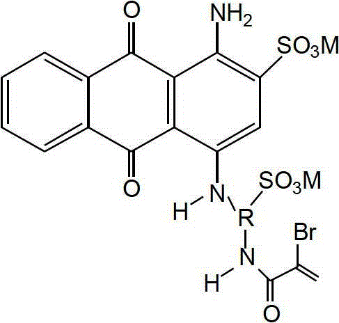 Method for preparing active dye for blue wool