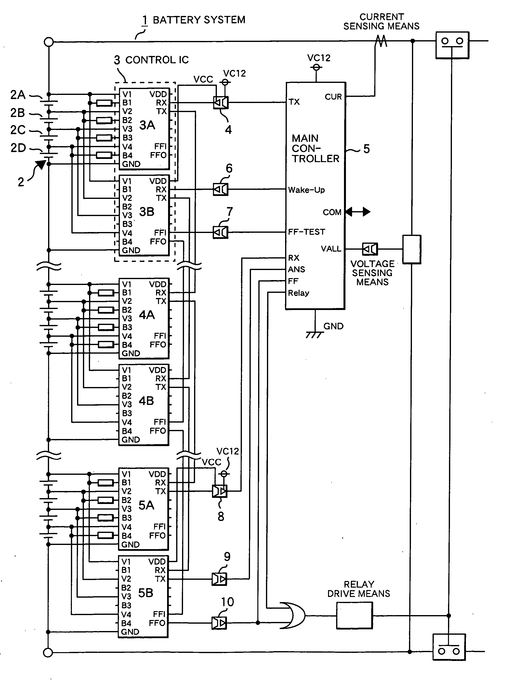 Multi-series battery control system