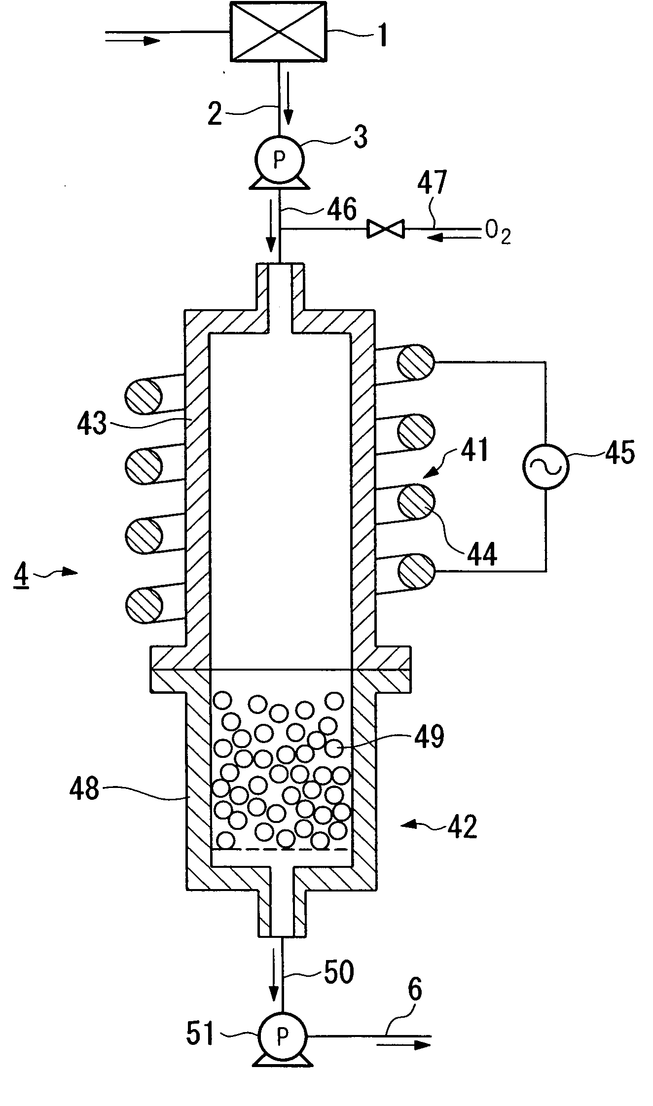 Method for treating exhaust gas and apparatus for treating exhaust gas