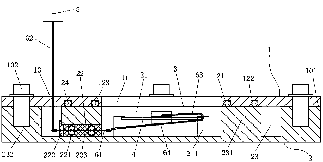 Device for measuring gas transmission rate of thin film according to resistivity method and manufacturing and testing method thereof