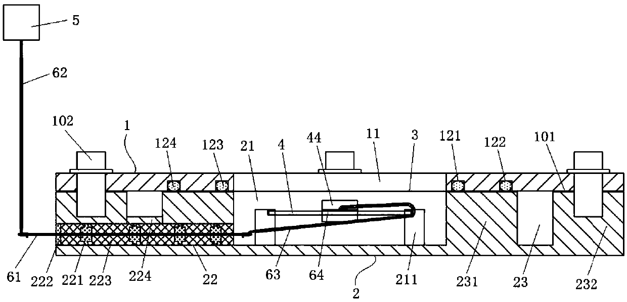 Device for measuring gas transmission rate of thin film according to resistivity method and manufacturing and testing method thereof