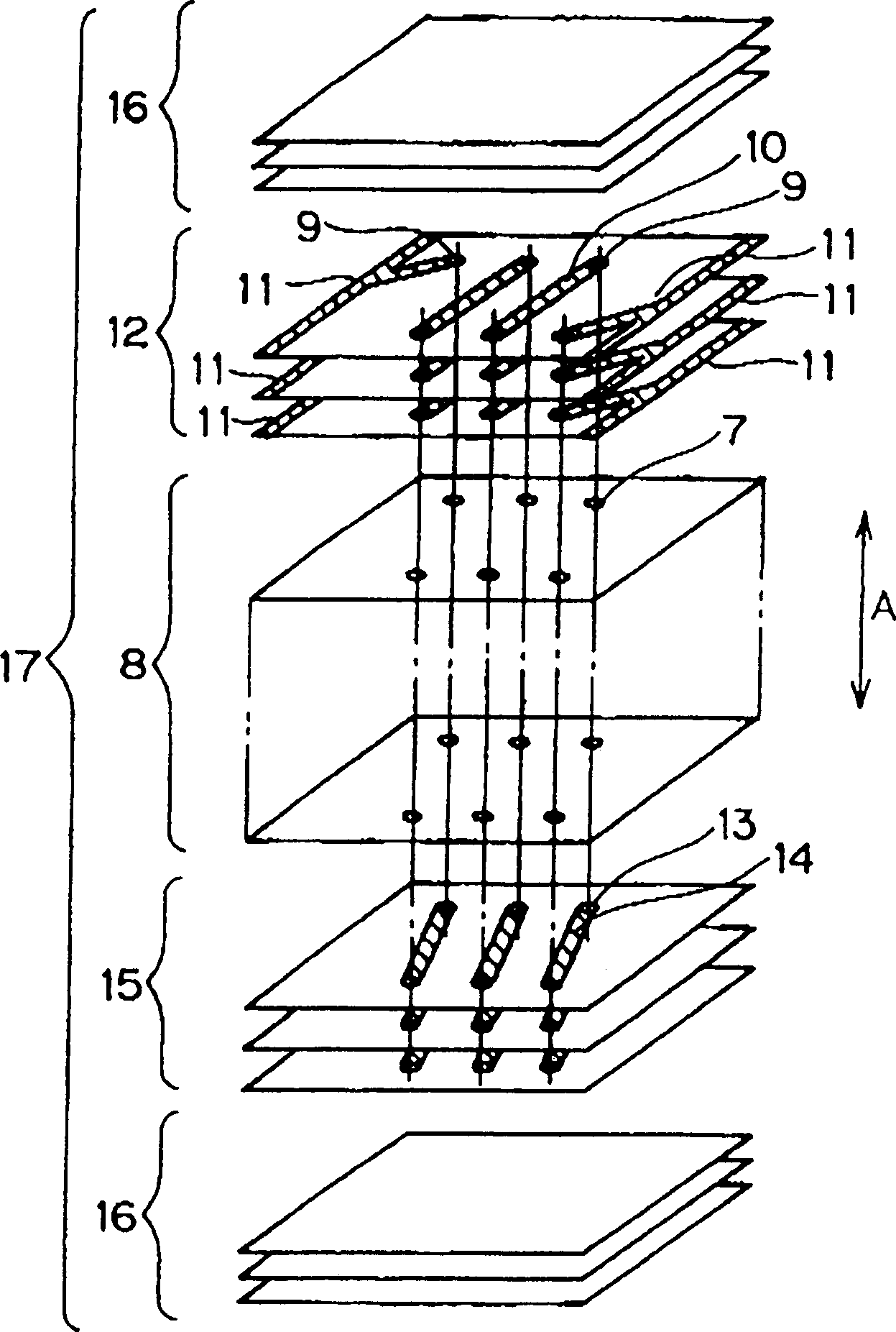 Laminated coil parts and production thereof