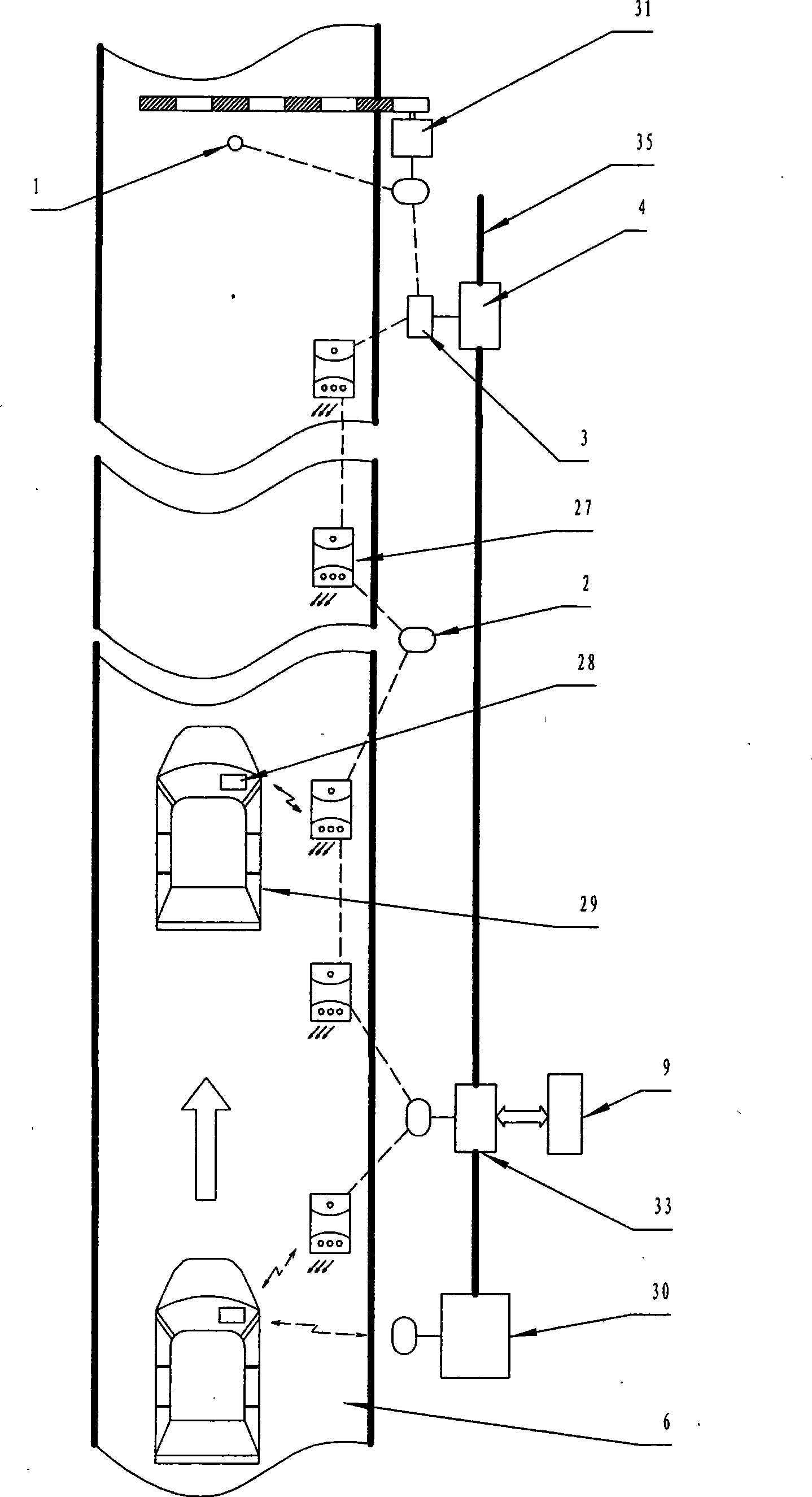 Intelligent dust type traffic sensor and signal control network and message transmission system thereof