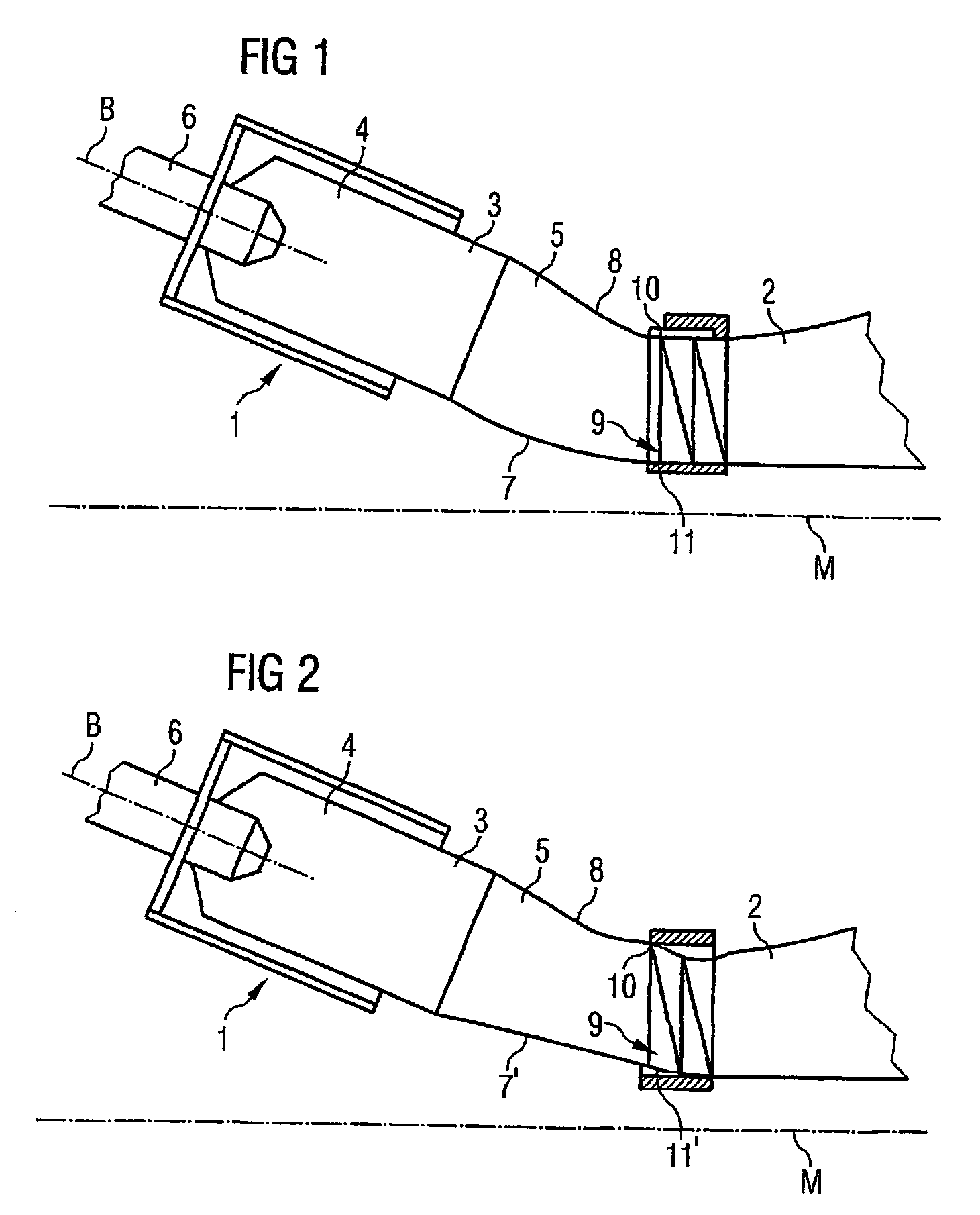 Combustion chamber intermediate part for a gas turbine