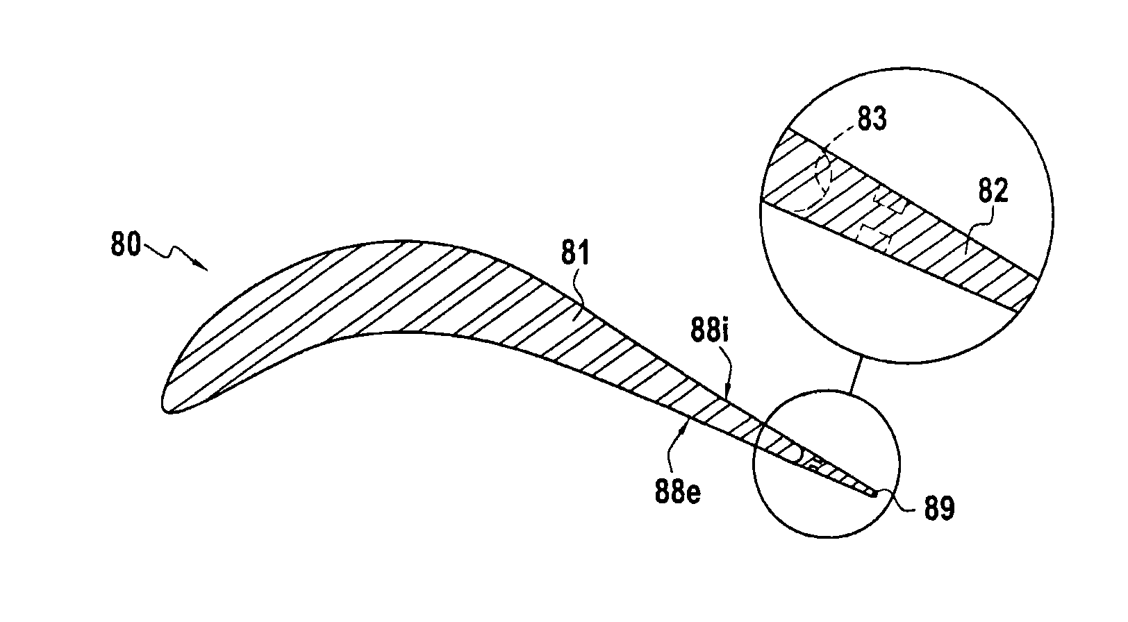 Casting method for obtaining a part including a tapering portion