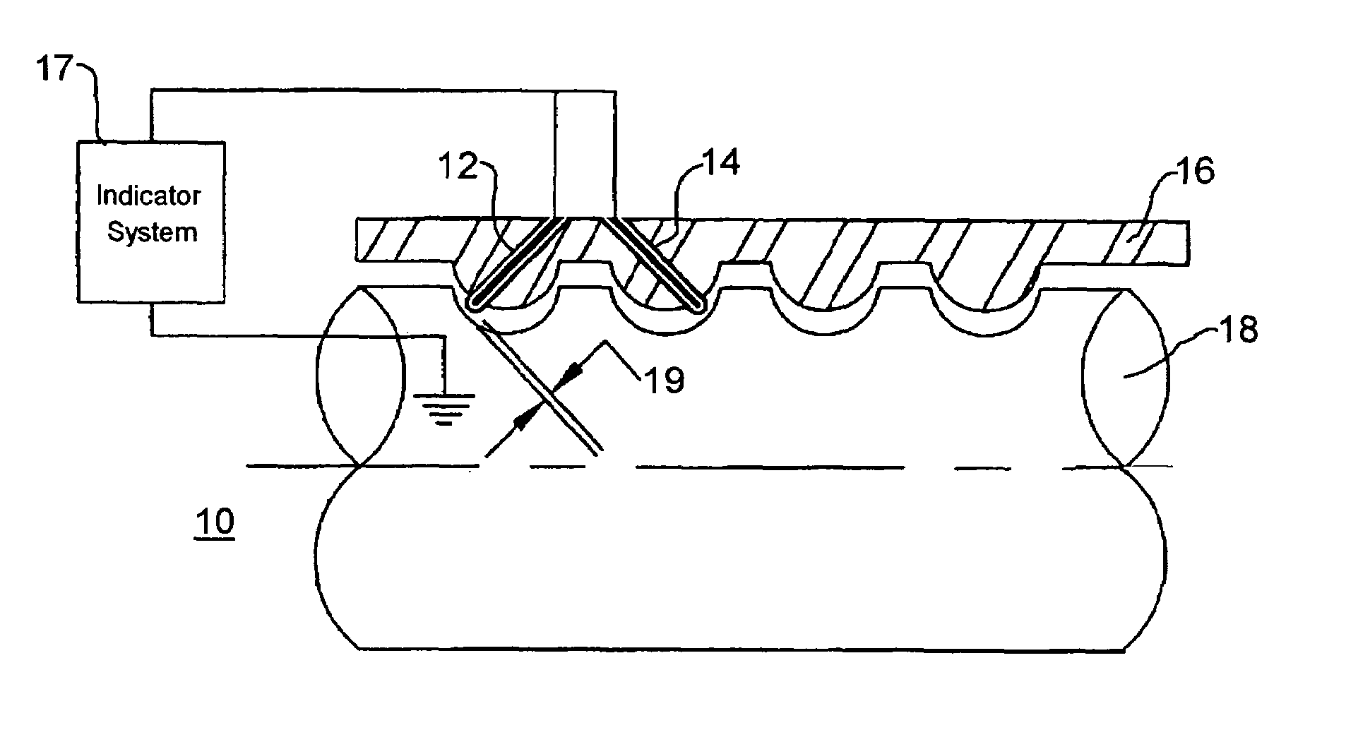 Bearing balls escape and wear annunciator arrangement for ball screw