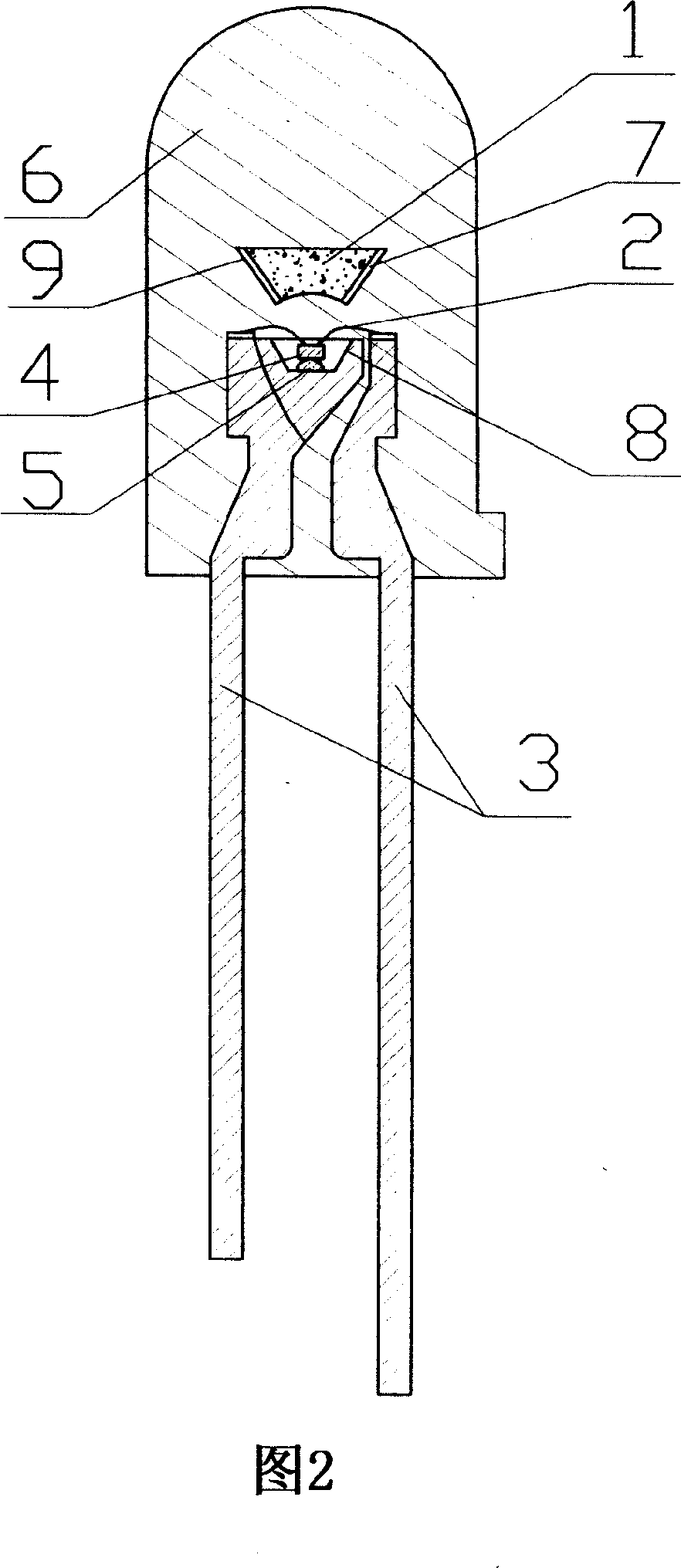 Method for manufacturing white light diode with low attenuation