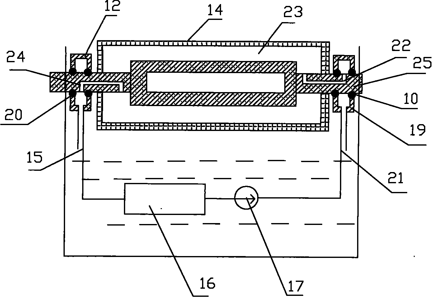 Cyclic heating device for cloth roller of beam dyeing machine