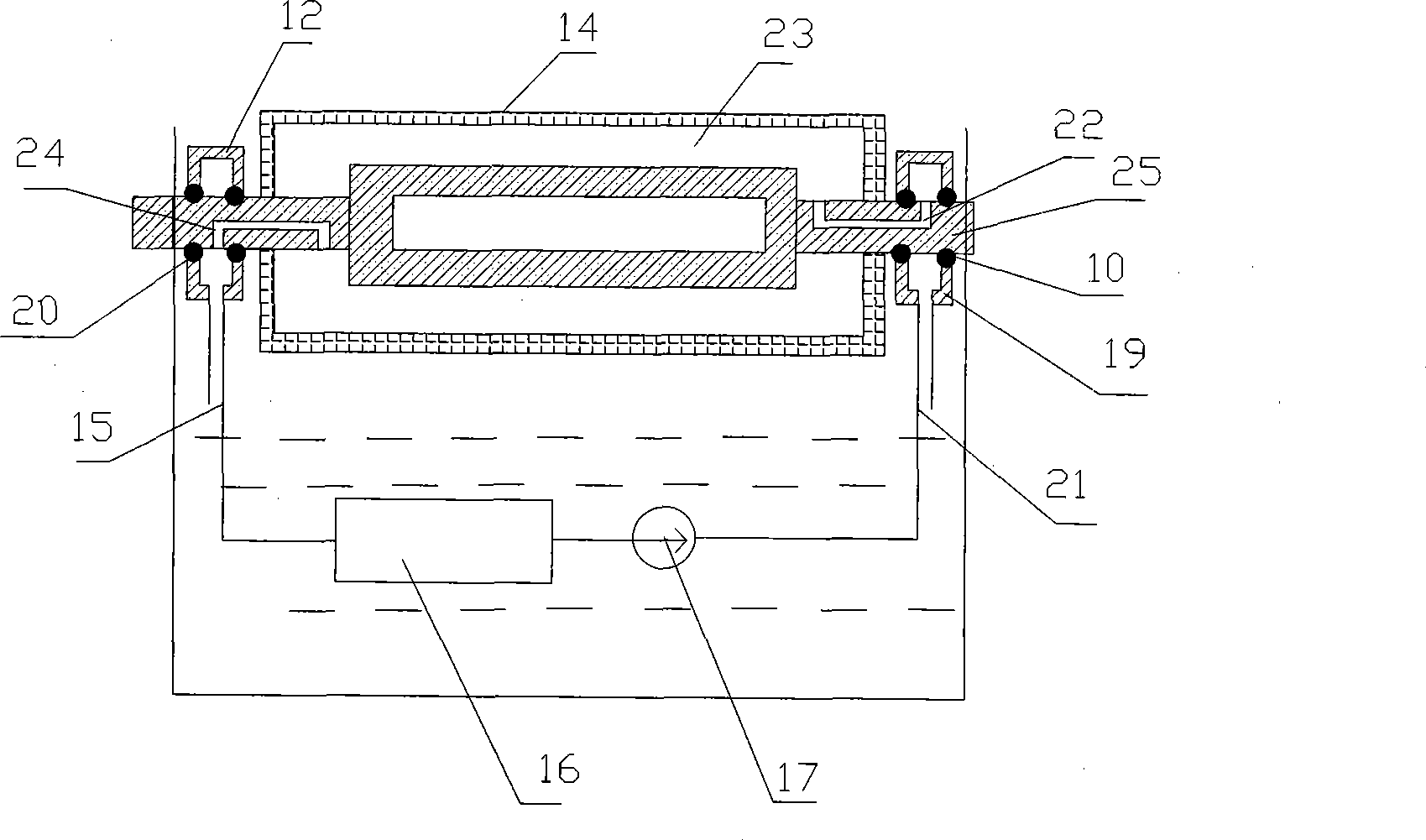 Cyclic heating device for cloth roller of beam dyeing machine