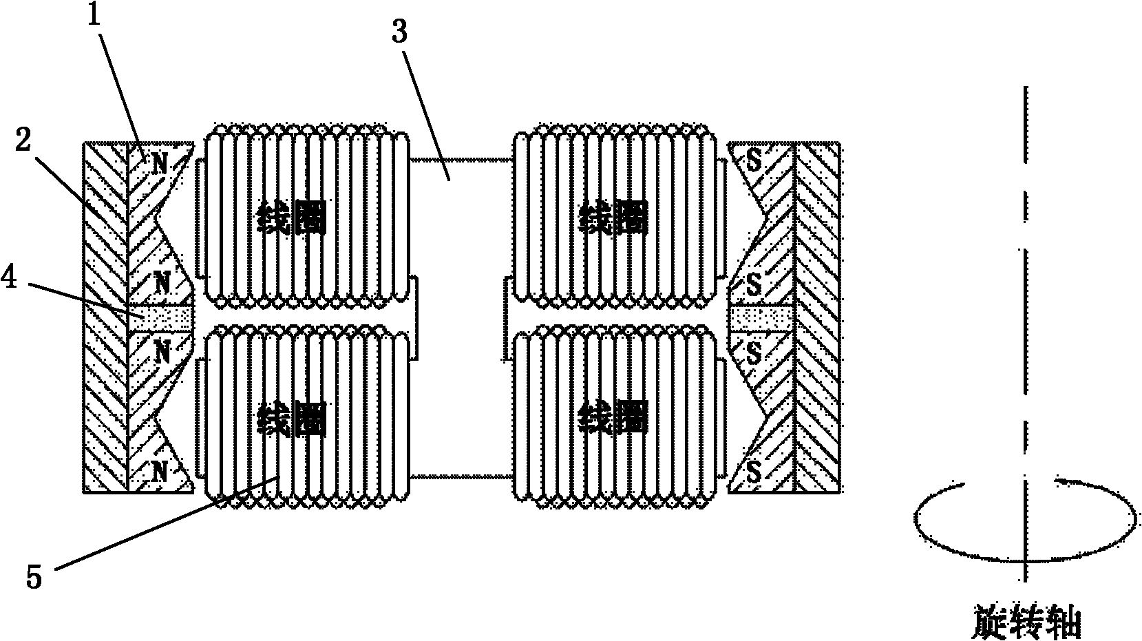 Permanent magnet rotating motor with high torque density, high power density and low disturbance