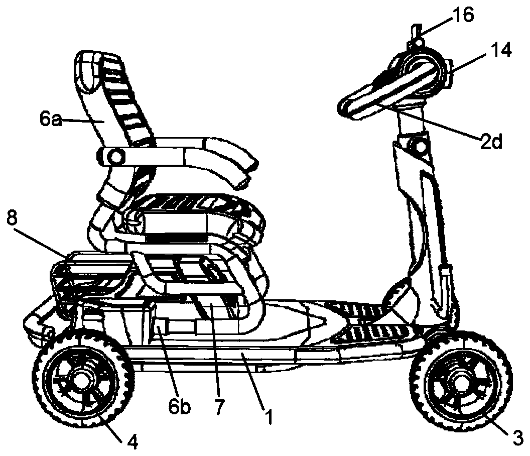 Electric drive type convertible scooter