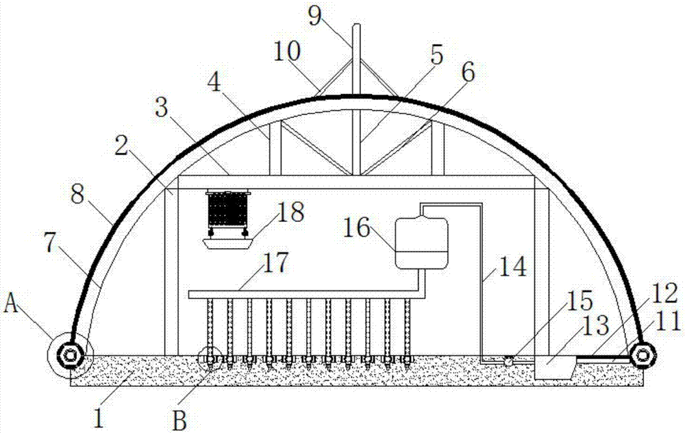 Multifunctional ecological agriculture planting greenhouse