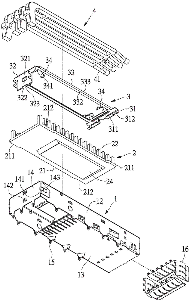 Connector housing heat radiation structure