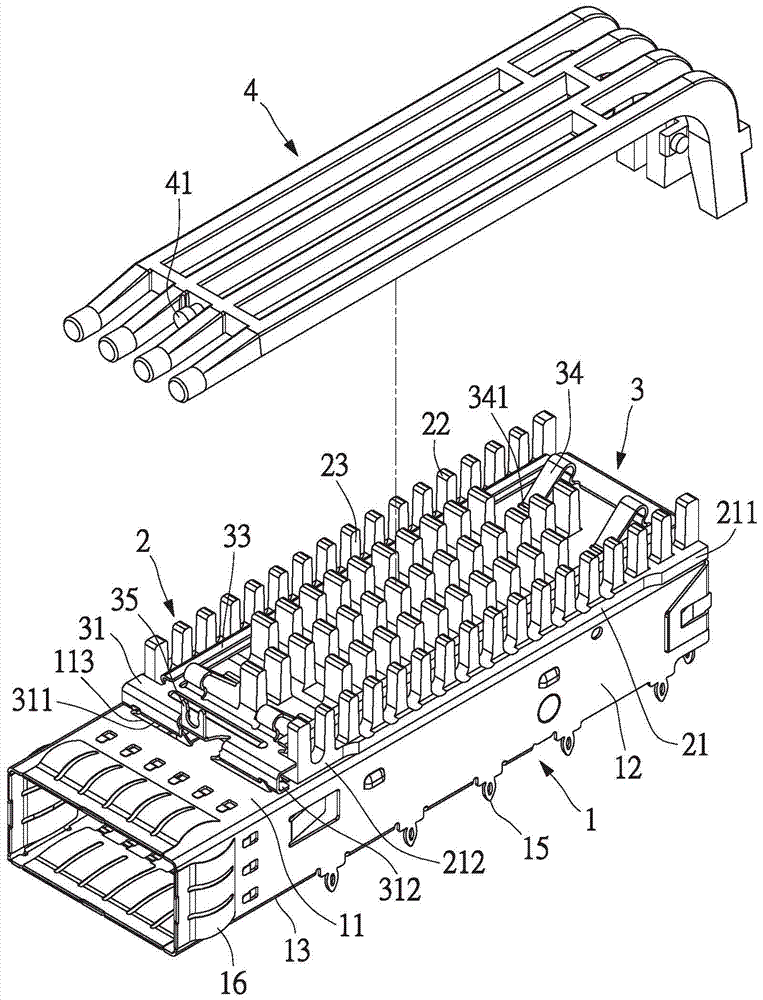 Connector housing heat radiation structure