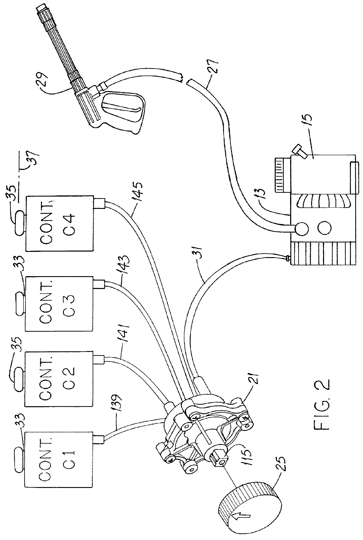 Multi-container pressure washer