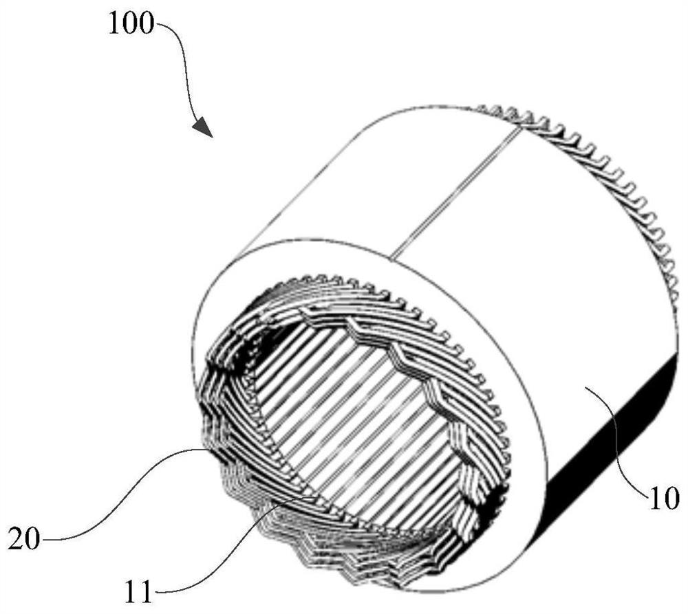 Motor and vehicle