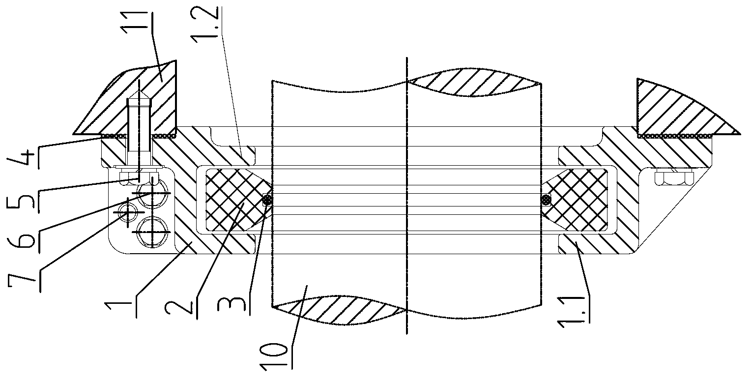 Compartment end face sealing device