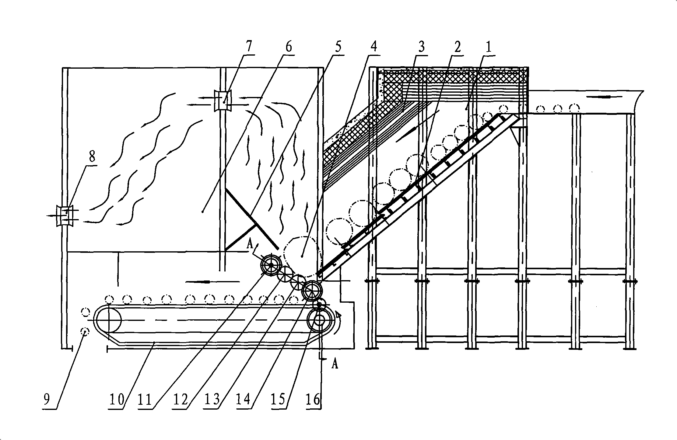 Disturbance combustion-supporting device for waste incinerator