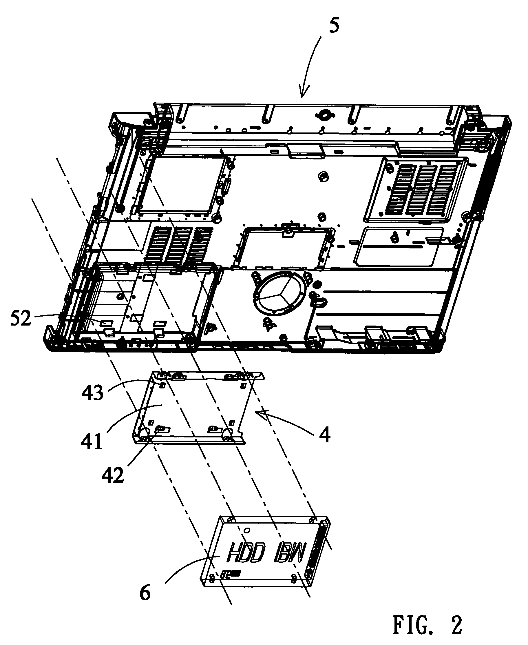 Electronic device and holder having elastic elements thereof