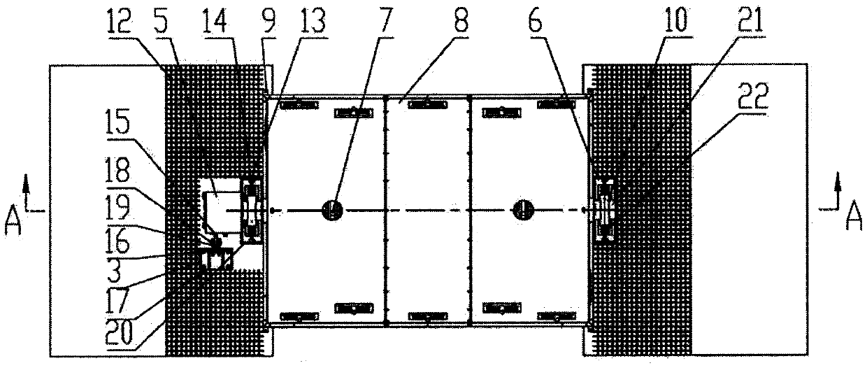 Three-dimensional rotary net-shaped contact body assembly mounting structure