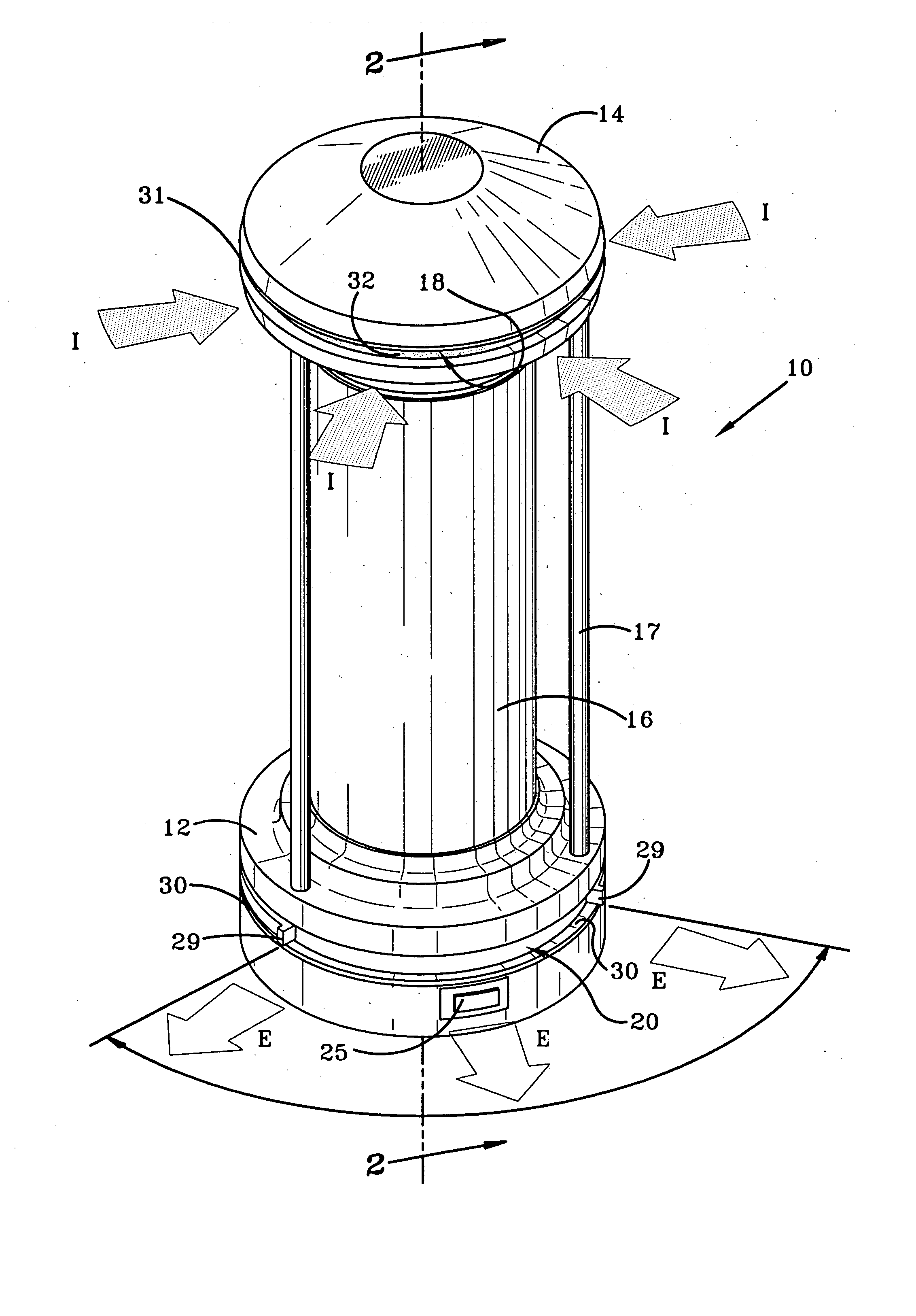 Light module for air treatment units