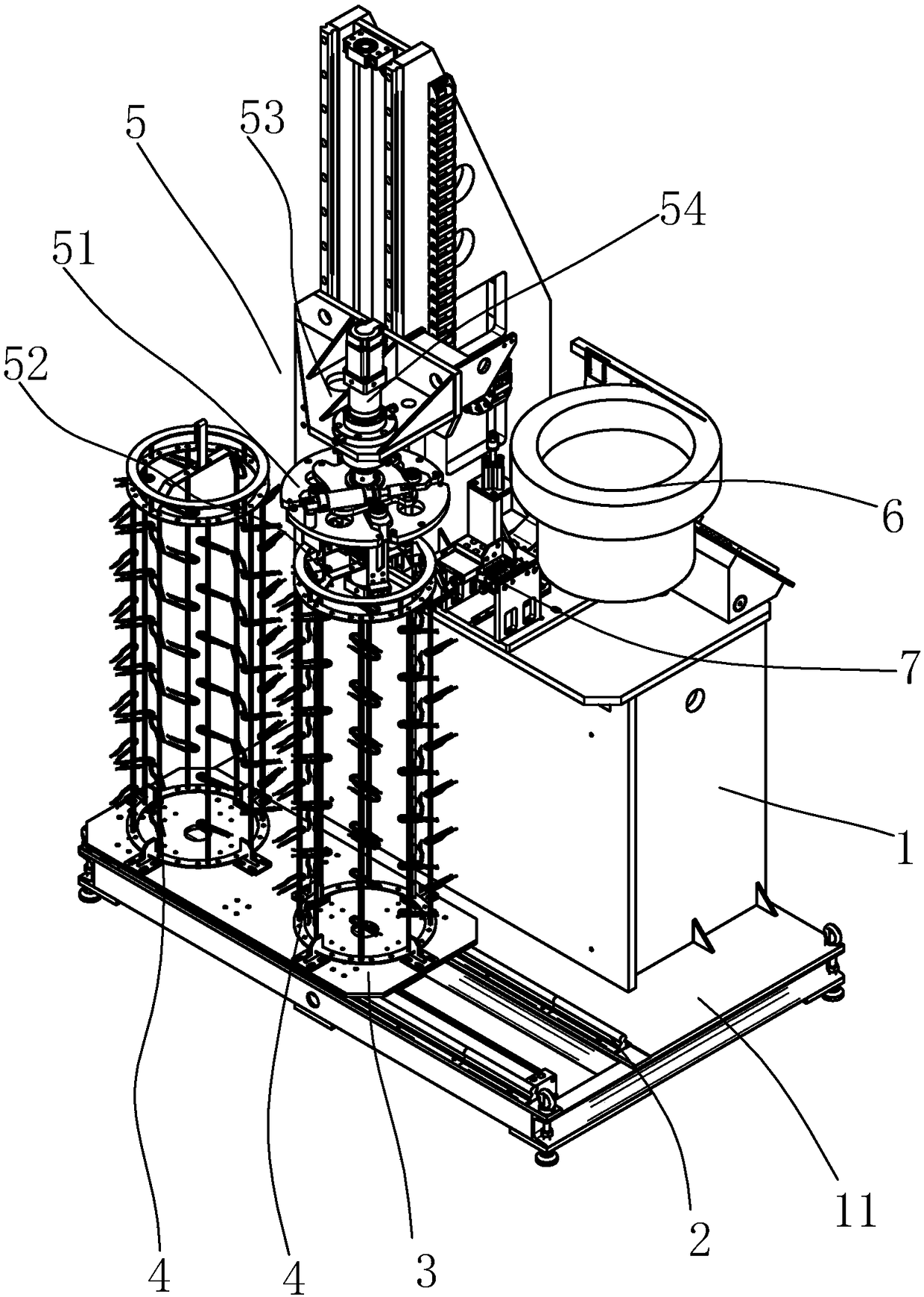 Automatic zipper head suspending machine