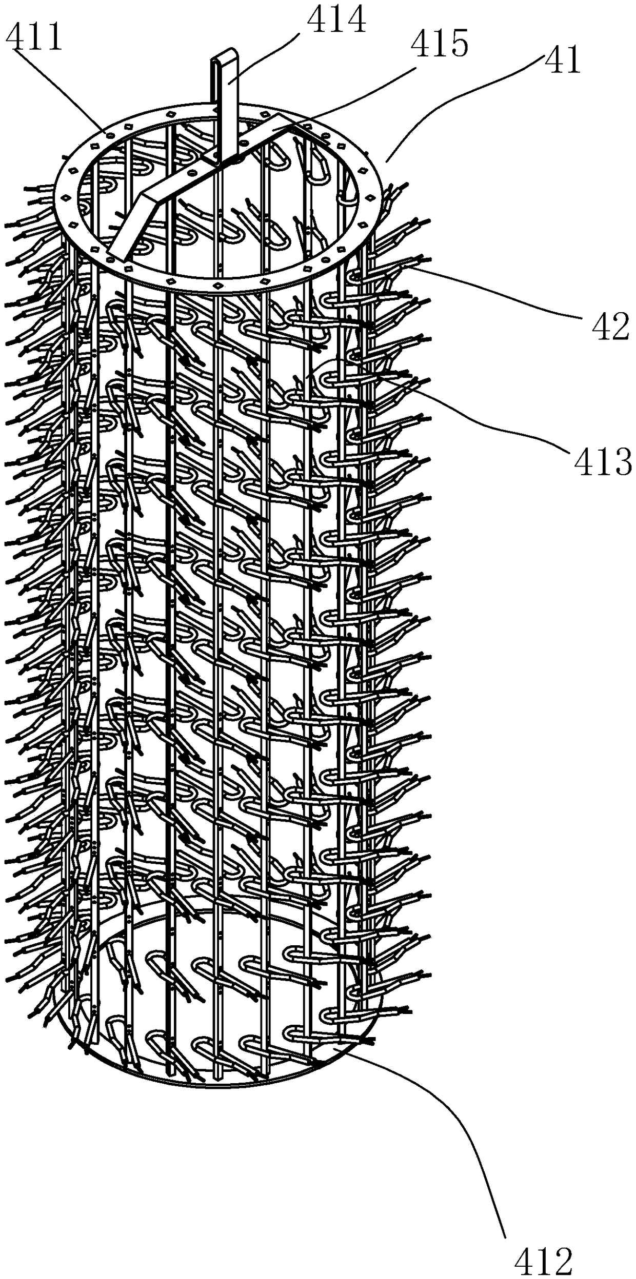 Automatic zipper head suspending machine